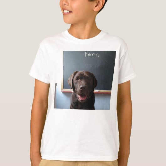 Chocolade Lab Dog T-Shirt (Voorkant)