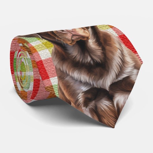 Chocolade Lab en Stropdas van de kersthondjes (Opgerold)