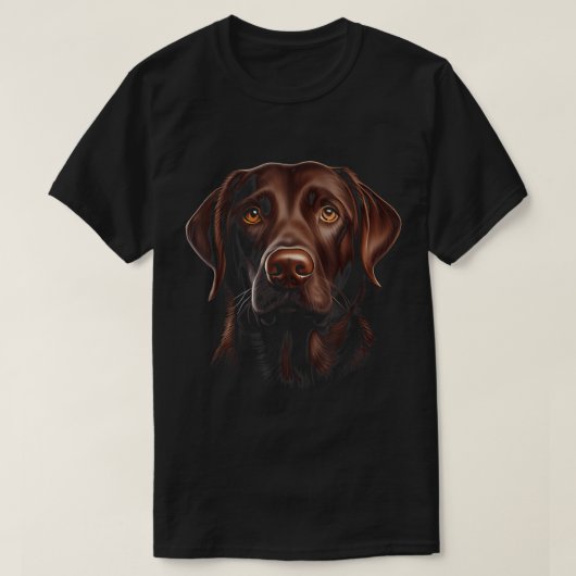 Chocolade Lab Face Hondenliefhebber Grafisch voor  T-shirt (Design voorkant)