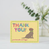 Chocolade Lab Fun Colorful Floral Letters Bedankkaart (Staand voorkant)