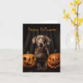 Chocolade Lab Halloween Kaart (Gele Bloem)