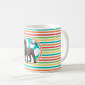 Chocolade Lab; Heldere regenboogstrips Koffiemok (Voorkant rechts)