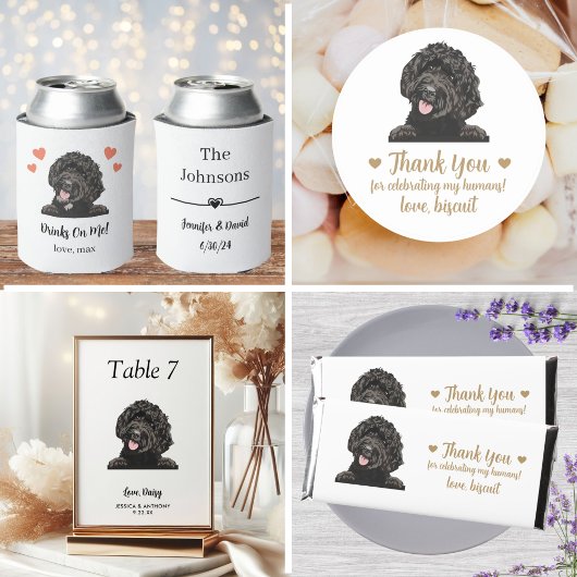 Chocolade Lab Hond Bruiloft Servet