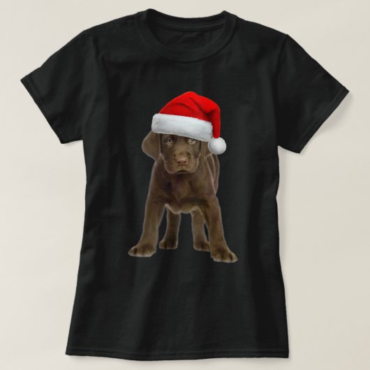 Chocolade Lab Hond Feestelijke Labrador Retriever T-shirt (Design voorkant)
