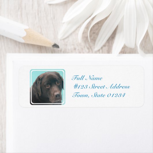 Chocolade Lab Hond Mailing Labels (Insitu)