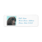 Chocolade Lab Hond Mailing Labels (Voorkant)