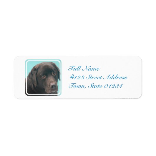 Chocolade Lab Hond Mailing Labels (Voorkant)
