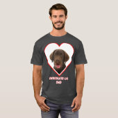 Chocolade lab Hond Papa T-shirt (Voorkant volledig)