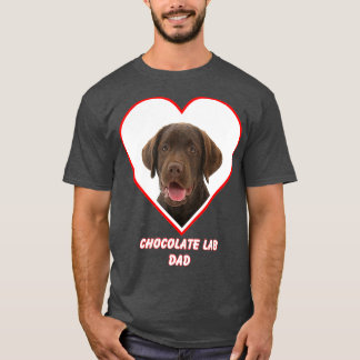 Chocolade lab Hond Papa T-shirt