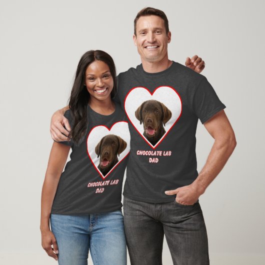 Chocolade lab Hond Papa T-shirt (Unisex)
