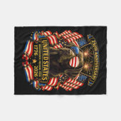 Chocolade Lab hond Usa Onafhankelijkheid 1776 2026 Fleece Deken (Voorkant (Horizontaal))