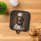 Chocolade Lab Hondenkok Pannenlap (Top down)