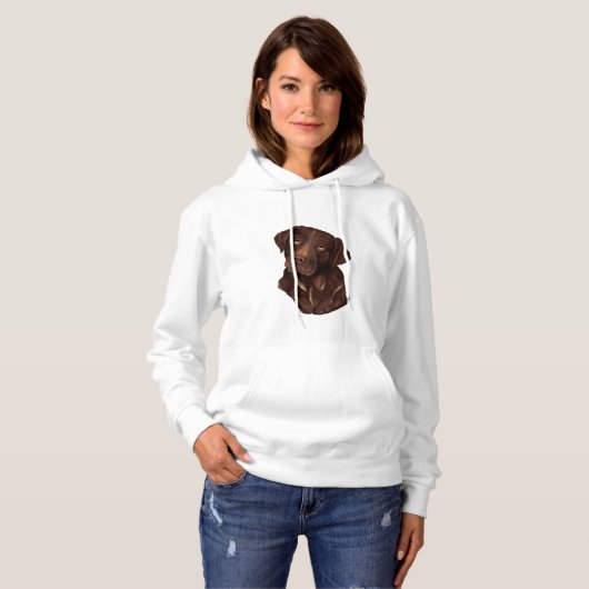 Chocolade Lab Hoodie Shirt (Voorkant volledig)