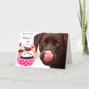 Chocolade Lab I Love You Card - Cupcake-kaart Kaart