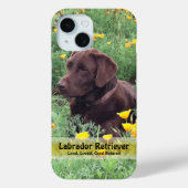 Chocolade Lab in California Poppy Patch Case-Mate iPhone Case (Achterkant)