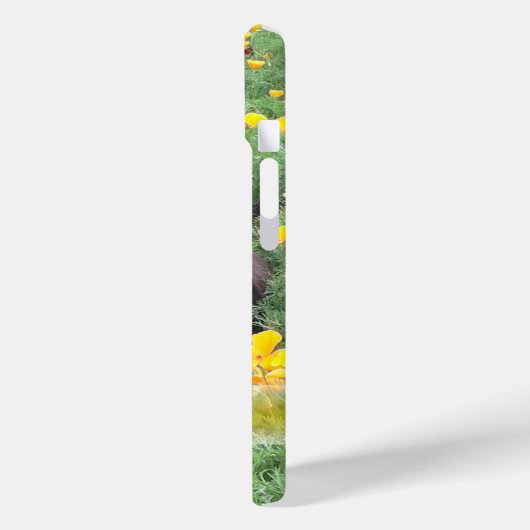 Chocolade Lab in California Poppy Patch Case-Mate iPhone Case (Achterkant / Links)