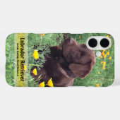 Chocolade Lab in California Poppy Patch Case-Mate iPhone Case (Achterkant (horizontaal))