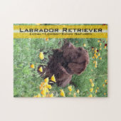 Chocolade Lab in California Poppy Patch Legpuzzel (Horizontaal)