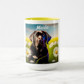 Chocolade Lab in Daisies Mok (Midden)