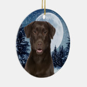 Chocolade Lab Keramisch Ornament (Rechts)