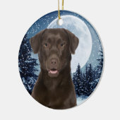 Chocolade Lab Keramisch Ornament (Links)