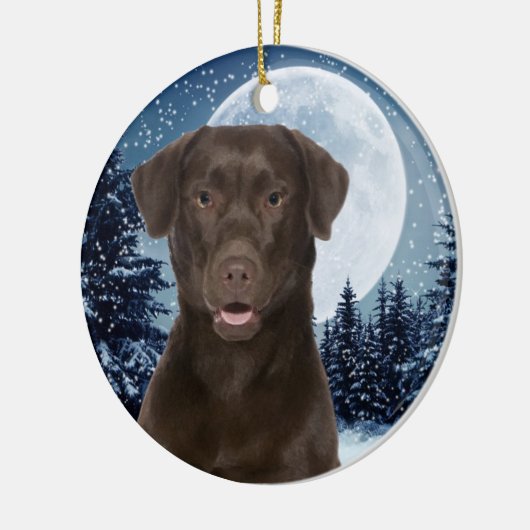 Chocolade Lab Keramisch Ornament (Links)
