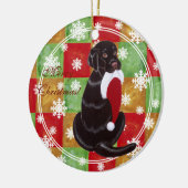 Chocolade Lab Kerstkerstkerstkerstkerstkerstkerstk Keramisch Ornament (Links)