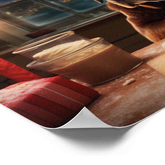 Chocolade Lab Kerstkoekjes Feestelijke vakantie Poster (Hoek)