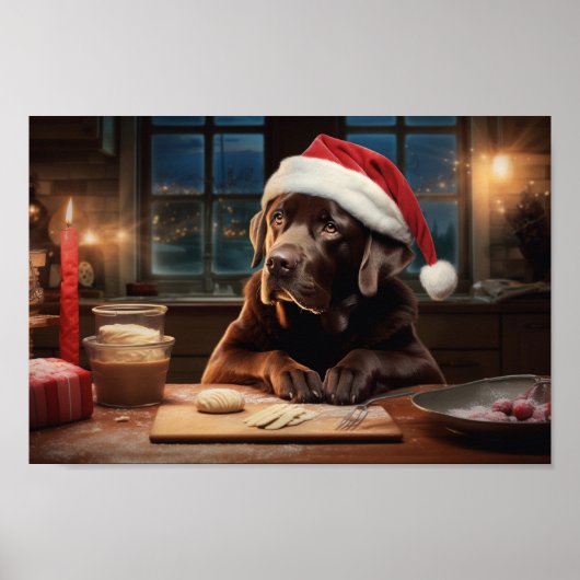 Chocolade Lab Kerstkoekjes Feestelijke vakantie Poster (Voorkant)