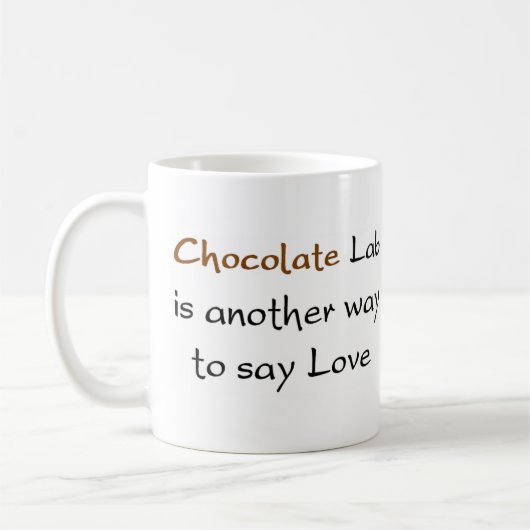 chocolade lab - koffie - mok (Links)