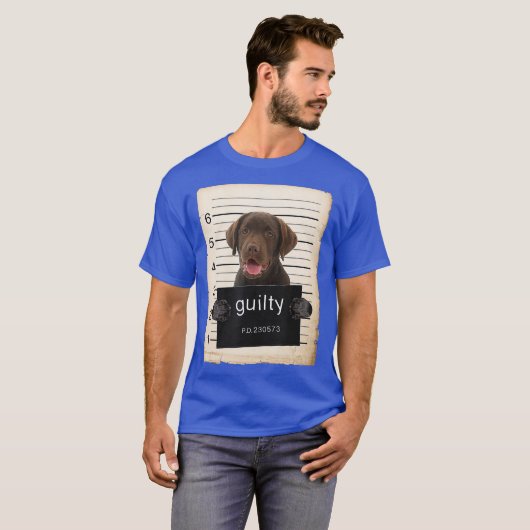 Chocolade lab Labrador Dog mok heeft slechte hond  T-shirt (Voorkant volledig)