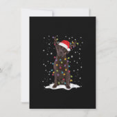 Chocolade Lab Labrador-kerstboom Light Pajama Kaart (Voorkant)