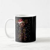 Chocolade Lab Labrador-kerstboom Light Pajama Koffiemok (Links)