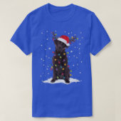 Chocolade Lab Labrador-kerstboom Light Pajama T-shirt (Design voorkant)