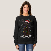 Chocolade Lab Labrador-kerstboom Light Pajama Trui (Voorkant volledig)