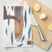 Chocolade Lab, labrador Retriever, Beach Dog Theedoek (Quarter Fold)