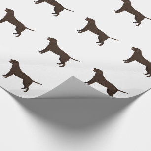 Chocolade Lab - Labrador Retriever Breed Silhouett Cadeaupapier