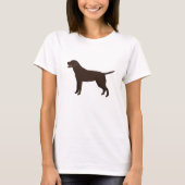 Chocolade Lab - Labrador Retriever Breed Silhouett T-shirt (Voorkant)