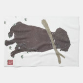 Chocolade Lab, labrador Retriever, bruin Theedoek (Horizontaal)