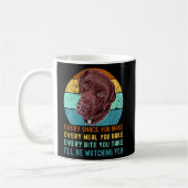 Chocolade Lab Labrador Retriever doet elke snack Y Koffiemok (Links)