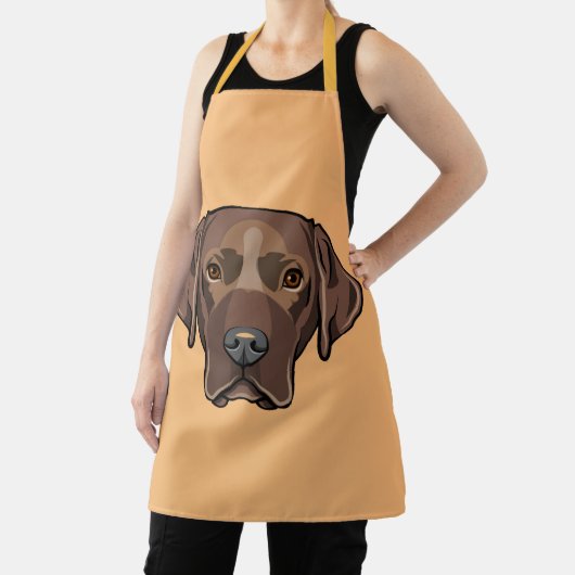 Chocolade Lab Labrador Retriever Dog Design Schort (Insitu)