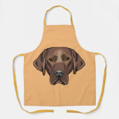 Chocolade Lab Labrador Retriever Dog Design Schort (Voorkant)