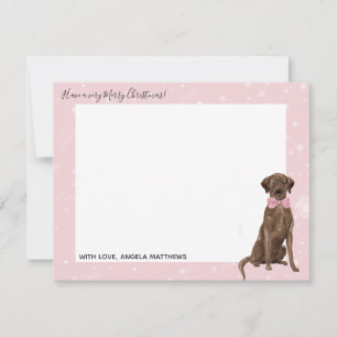 Chocolade Lab Labrador Retriever Holiday Note Card Notitiekaartje