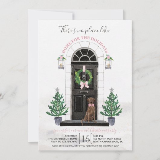 Chocolade Lab Labrador Retriever Kofficeestfeestje Kaart (Voorkant)