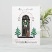 Chocolade Lab Labrador Retriever Kofficeestfeestje Kaart (Staand voorkant)