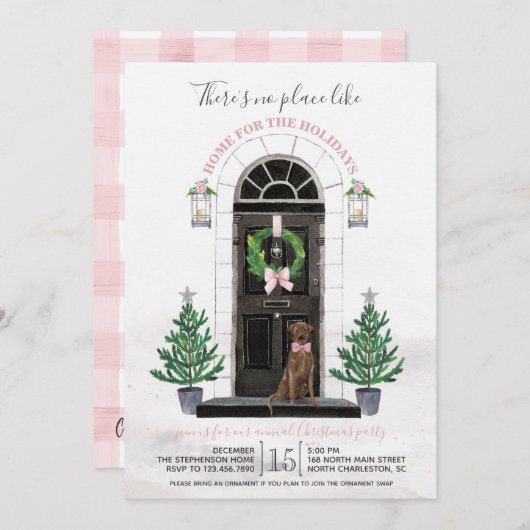 Chocolade Lab Labrador Retriever Kofficeestfeestje Kaart (Voorkant / Achterkant)