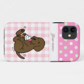 Chocolade Lab Lick Ice Cream Cartoon Case-Mate iPhone Case (Achterkant (horizontaal))