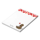 Chocolade Lab Lick Ice Cream Cartoon Notitieblok (Linkerzijde)