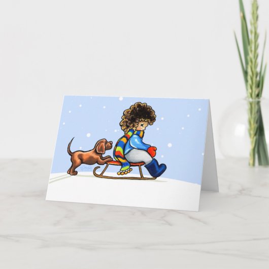 Chocolade Lab Little Helper Winter Feestdagen Kaart (Voorkant)