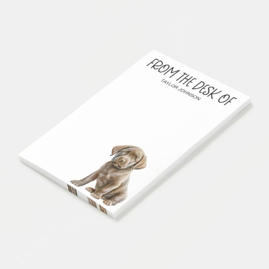 Chocolade Lab Lover Post-it® Notes (Schuin)